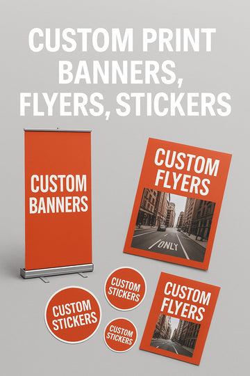 Shop custom printed banners, flyers, and vinyl stickers at VitazMart. Perfect for business marketing, events, and promotional branding.