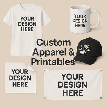 Shop personalized t-shirts, mugs, vinyls, stickers, and banners at VitazMart. High-quality printables for business, gifts, or events.