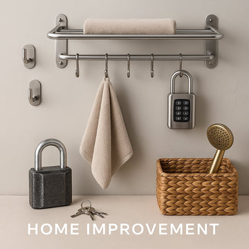 Shop practical home improvement tools like towel holders, wall hooks, and heavy-duty padlocks. Durable, stylish, and easy to install for any space.