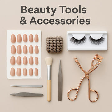 Shop press-on nails, eyelash applicators, tweezers, brushes, and more. Everything you need to level up your beauty routine at home or on-the-go