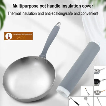 Anti-scalding Pot Handle Heat Resistant Cover New Frying Pan Protector Hot Handle Holder Sleeve Rubber Pan Handle Sleeve New