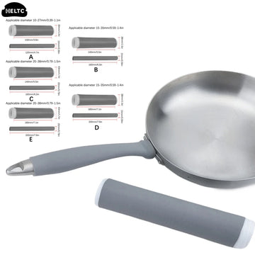Self-shrink Handle Sleeve Anti-scalding Pot Handle Cover Holder High Heat Resistance Silicone Pot Handle Cover For Frying Pan