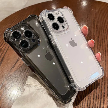 Luxury Transparent Silicone Phone Case For iPhone 16 15 14 13 12 11 Pro Max 16E XR X XS 7 8 14 15 Plus SE2 Shockproof Soft Cover
