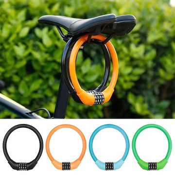 Bicycle Safety Lock Helmet Lock Password Rope Steel Wire Lock Mountain Bike Backpack Lock Portable Combination