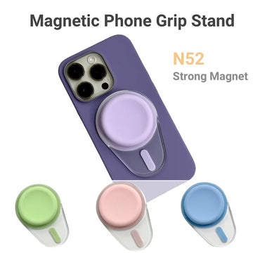 Oval Magnetic Phone Grip Stand Silicone Grip Holder For iPhone 16 15 14 13 12 MagSafe Finger Grip Stand Pocket Socket Pop Grip Tok