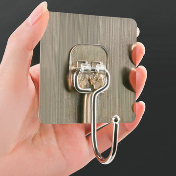 Set of 20 Heavy-Duty Wall Adhesive Hook – Waterproof Stainless Steel Hook with Anti-Rust Coating, Holds Up to 5kg