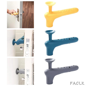 2 Pack Same Color Silicone Door Handle Bumper Cover – Anti-Collision Shock Absorber, Wall Protector for Baby Safety