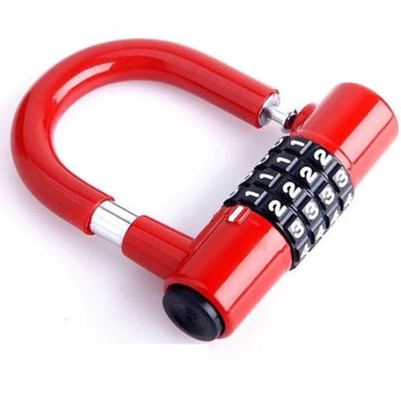 Bike Combination U Lock, Heavy Duty Bike Combination U Lock Paddle Lock for Bicycle Electric Scooter Motorcycles Metal Fence Gate Anti Theft