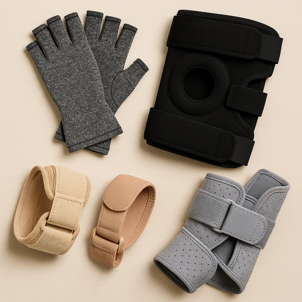 Explore compression gloves, elbow and knee braces, and beauty accessories to support your health and self-care routine. Comfortable, supportive, and effective