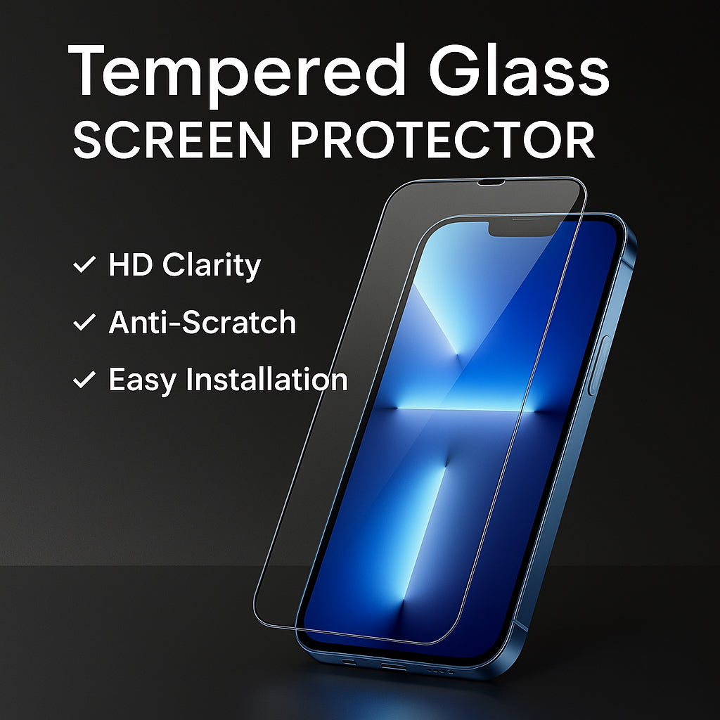 Keep your screen safe and crystal clear with our durable tempered glass screen protectors. Bubble-free, ultra-thin, and compatible with most iPhone models. Easy to install and long-lasting