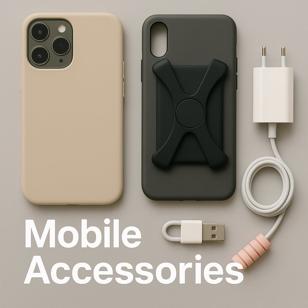 Shop mobile and tablet accessories like grips, cable sleeves, screen protectors, and magnetic holders. Compatible with top brands like iPhone and Samsung