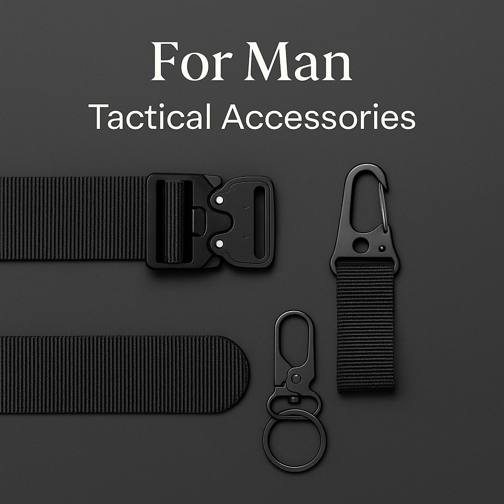 Tactical gear for men – belt and keychain set