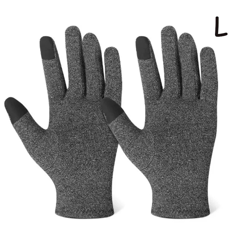 Touchscreen Arthritis Compression Gloves – Fingerless Hand Support for Swelling & Joint Stiffness