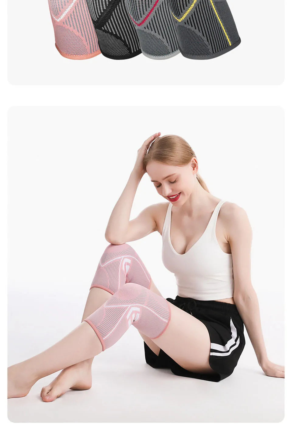 1PCS Knee Support Nylon Sports Fitness Compression Sleeves Kneepads for Arthritis Joint Cycling Running Basketball