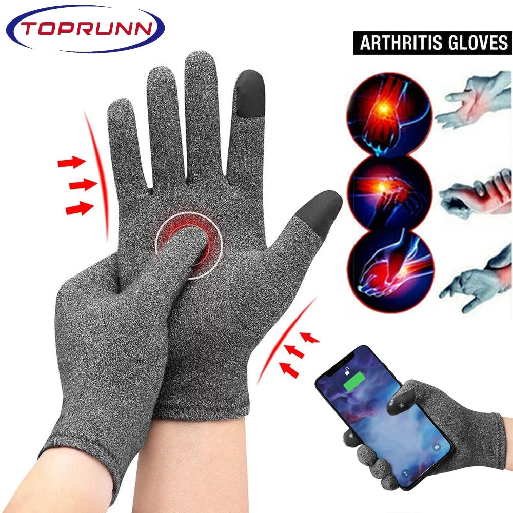1 Pair Full Finger Arthritis Compression Gloves – Gentle Support for Hand Pain, Swelling & Stiffness