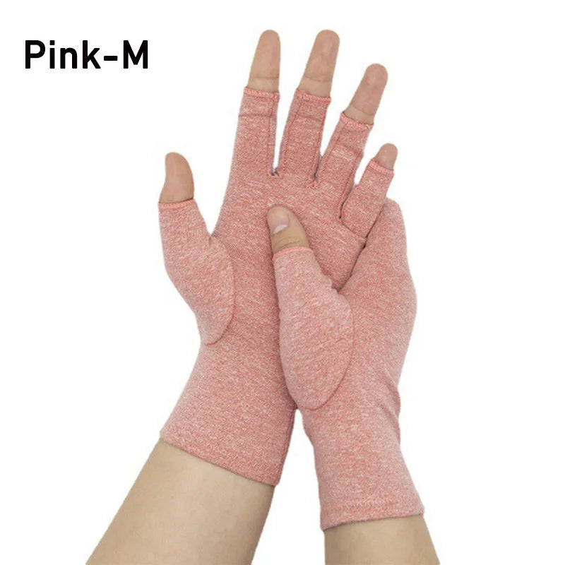 Touchscreen Arthritis Compression Gloves – Fingerless Hand Support for Swelling & Joint Stiffness