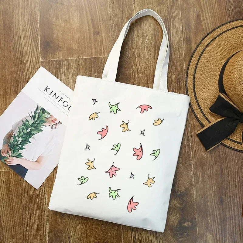 2pcs/set Ladies Handbag Cosmetic Bag Show Heartstopper Canvas Fashion Shoulder Bag Eco Large Capacity Shopping Bag Purse
