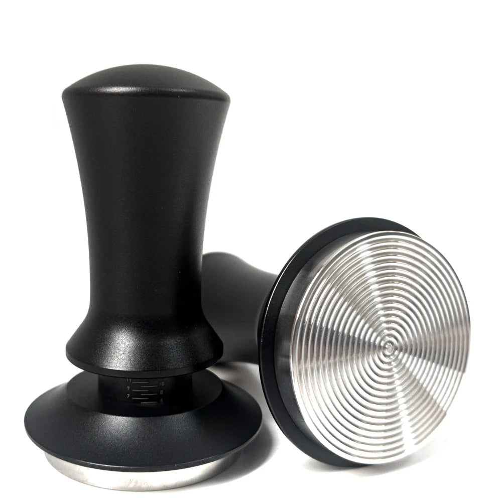 Coffee Tamper 58mm 54mm 51mm Ripple Base Leveling Constant Pressure Calibrated Spring Loaded Barista Tools Espresso Accessories