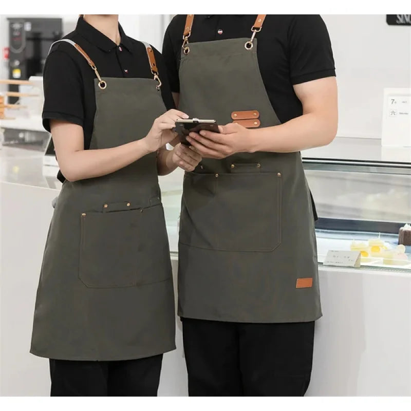 Waterproof Kitchen Apron With Pockets
