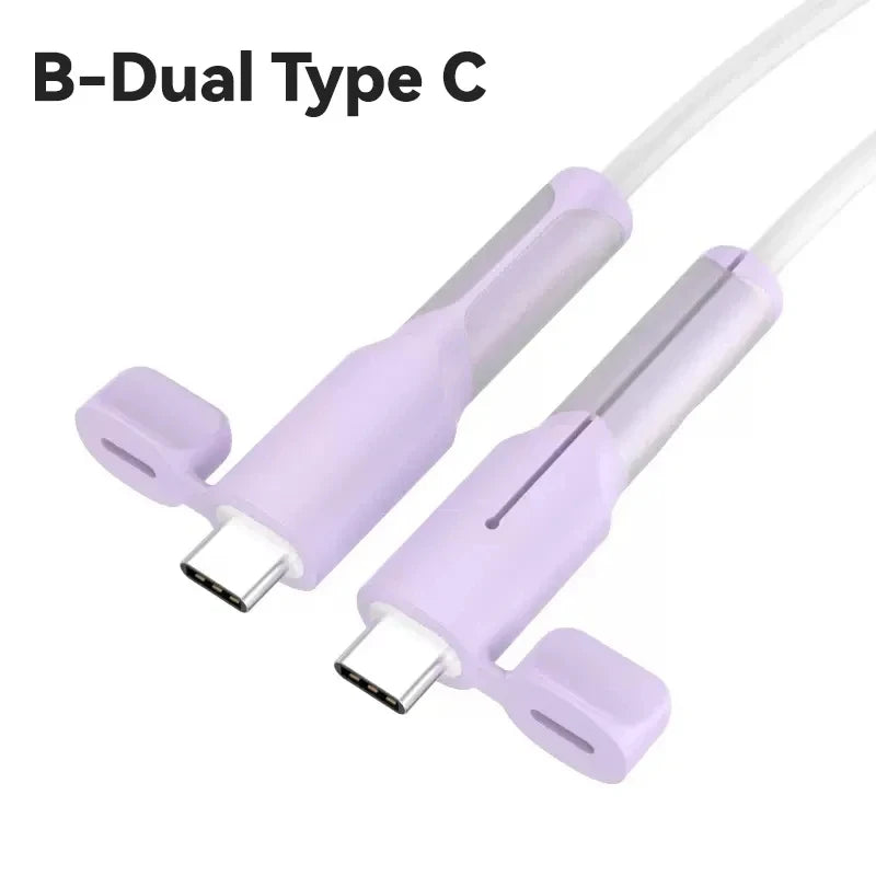 Silicone Cable Protector Type C Charger Dustproof Cover Charger Cable Protective Cap Cord Saver for IPhone 15 Xiaomi Huawei OPPO
