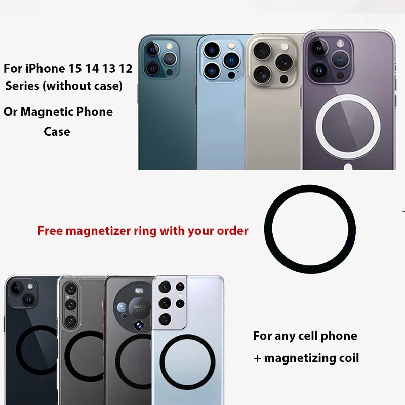 Oval Magnetic Phone Grip Stand Silicone Grip Holder For iPhone 16 15 14 13 12 MagSafe Finger Grip Stand Pocket Socket Pop Grip Tok