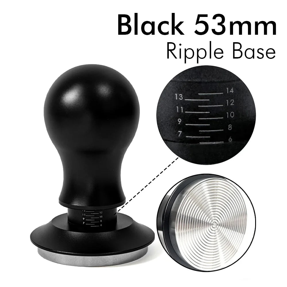 Coffee Tamper 58mm 54mm 51mm Ripple Base Leveling Constant Pressure Calibrated Spring Loaded Barista Tools Espresso Accessories