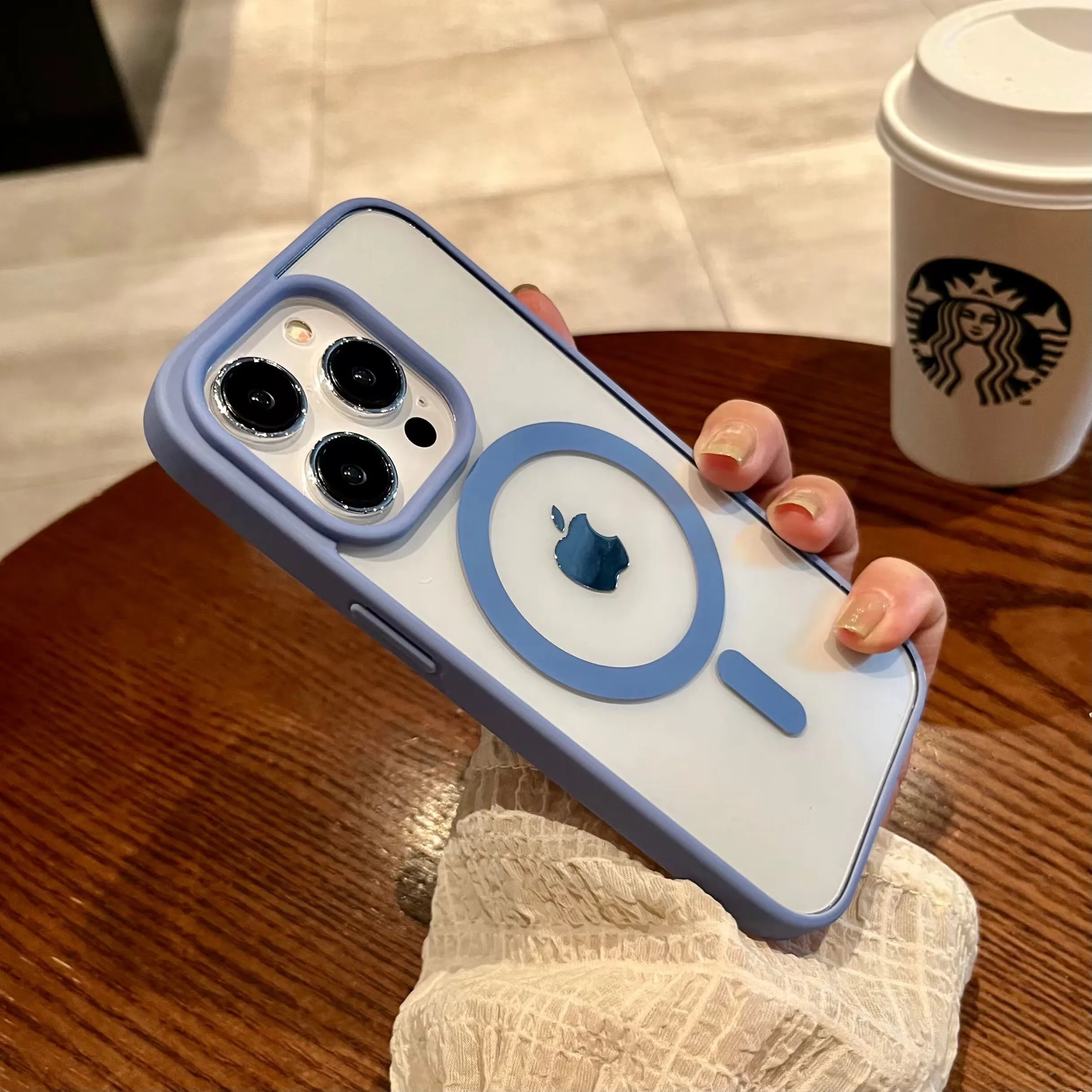 Luxury Magsafe Wireless Charge Phone Case for iPhone 16 15 14 Plus 13 12 11 Pro Max Mini Magnetic Soft Bumper Transparent Cover