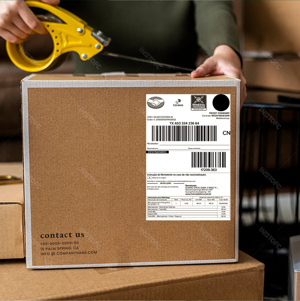 4x6 inch Direct Thermal Labels 500/100 Labels Per stacked Strong Adhesive Resistant Waterproof For Shipping label 100x150mm