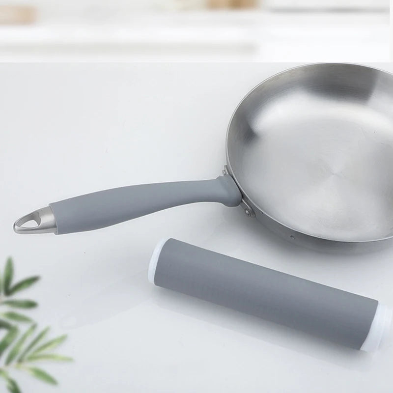 Self-shrink Handle Sleeve Anti-scalding Pot Handle Cover Holder High Heat Resistance Silicone Pot Handle Cover For Frying Pan