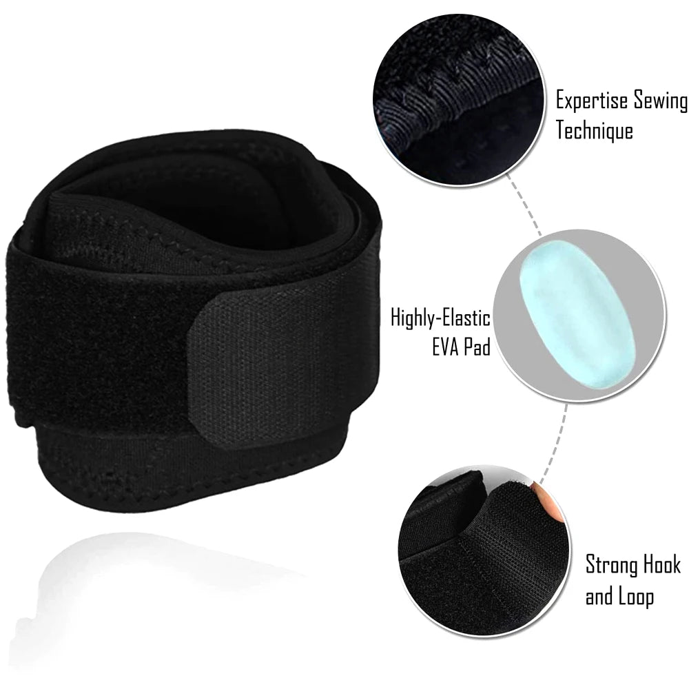 Tennis Elbow Brace – Forearm Strap with Compression Pad for Tendonitis & Muscle Support