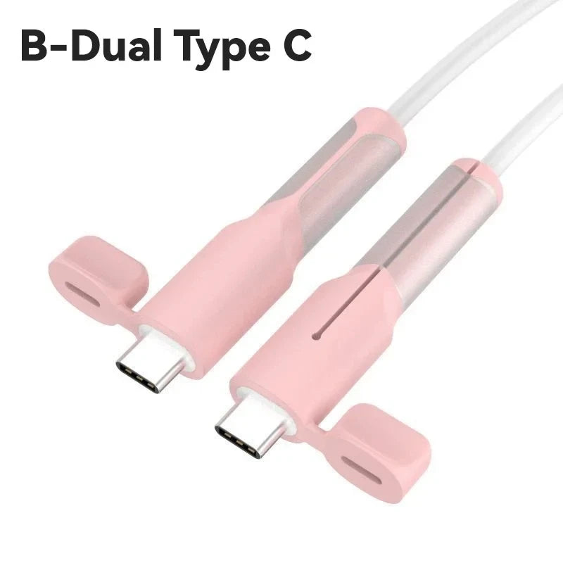 Silicone Cable Protector Type C Charger Dustproof Cover Charger Cable Protective Cap Cord Saver for IPhone 15 Xiaomi Huawei OPPO