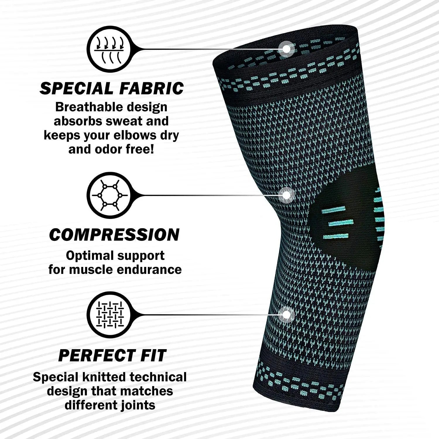 1PC Elastic Elbow Support – Lightweight Sport Compression Pad for Joint Protection