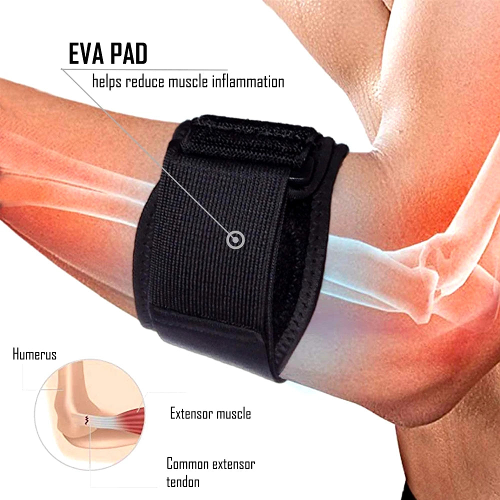 Tennis Elbow Brace – Forearm Strap with Compression Pad for Tendonitis & Muscle Support