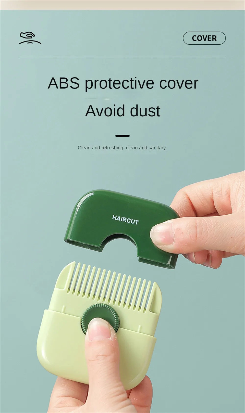 2 in 1 Baby HairCut and Hairdressing Comb Trim Bangs and Broken Hair Bangs Trimmer Manual Portable Children's Hair Clipper