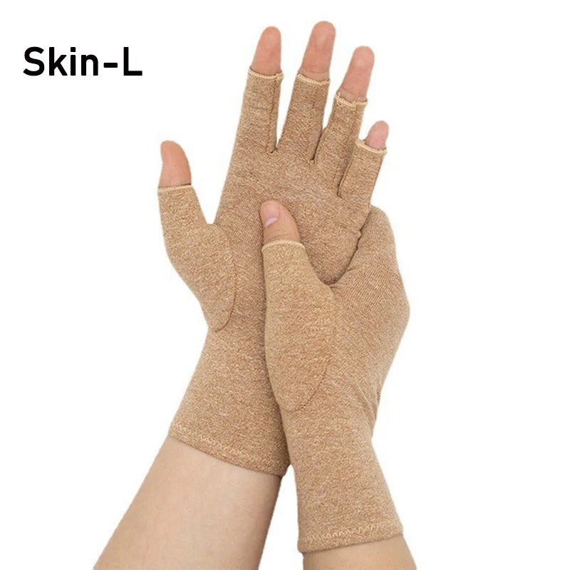 Touchscreen Arthritis Compression Gloves – Fingerless Hand Support for Swelling & Joint Stiffness