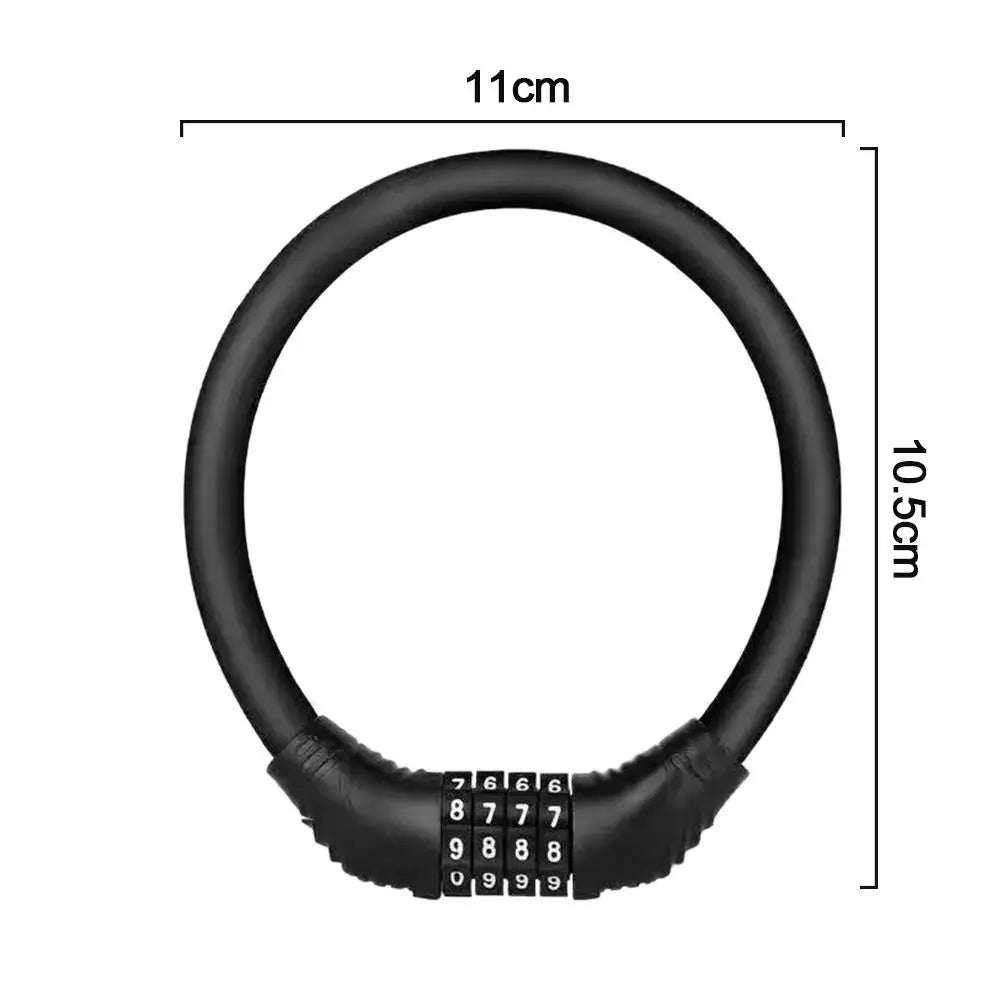 2 Pack Bicycle Safety Lock Helmet Lock Password Rope Steel Wire Lock Mountain Bike Backpack Lock Portable Combination