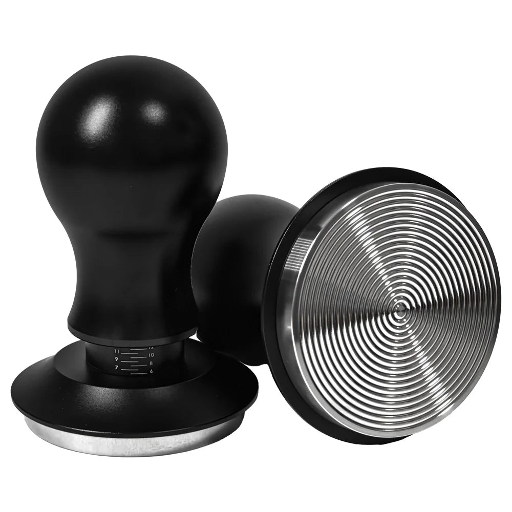 Coffee Tamper 58mm 54mm 51mm Ripple Base Leveling Constant Pressure Calibrated Spring Loaded Barista Tools Espresso Accessories