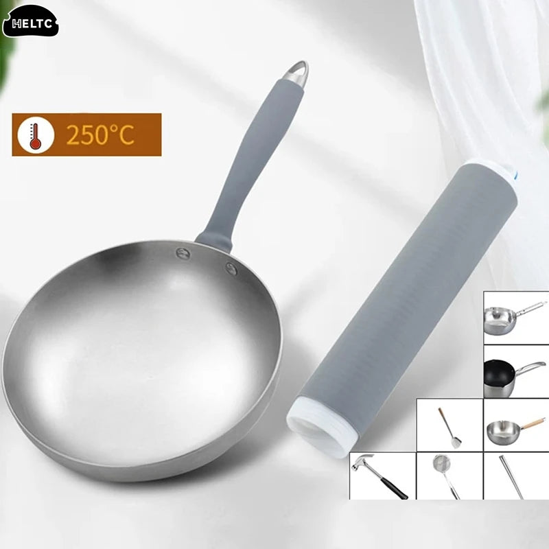 Self-shrink Handle Sleeve Anti-scalding Pot Handle Cover Holder High Heat Resistance Silicone Pot Handle Cover For Frying Pan
