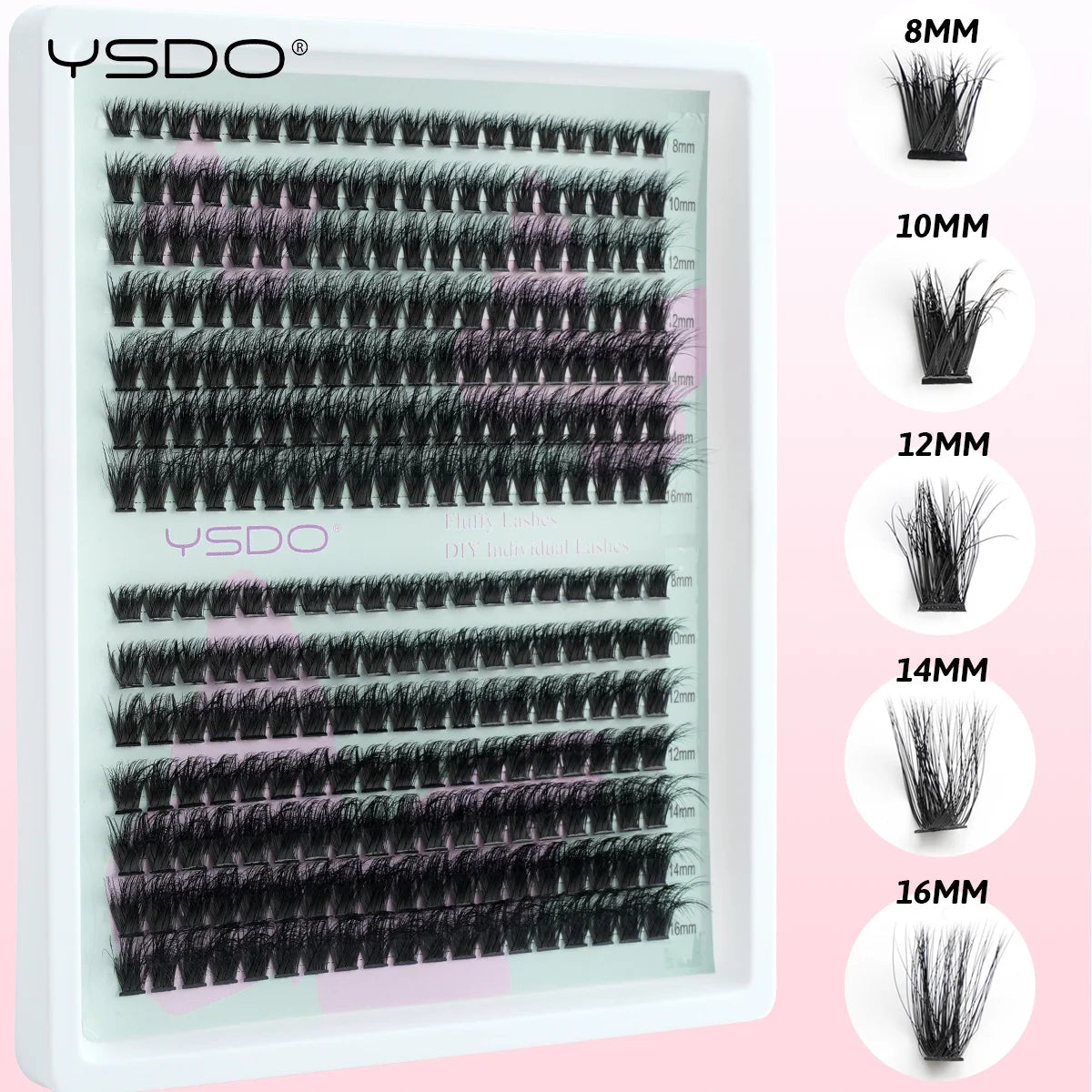10/14 Rows Natural Eyelash Extension Premade Volume Fans Individual Lashes Mink False Eyelashes Cluster Lashes Makeup Cilia