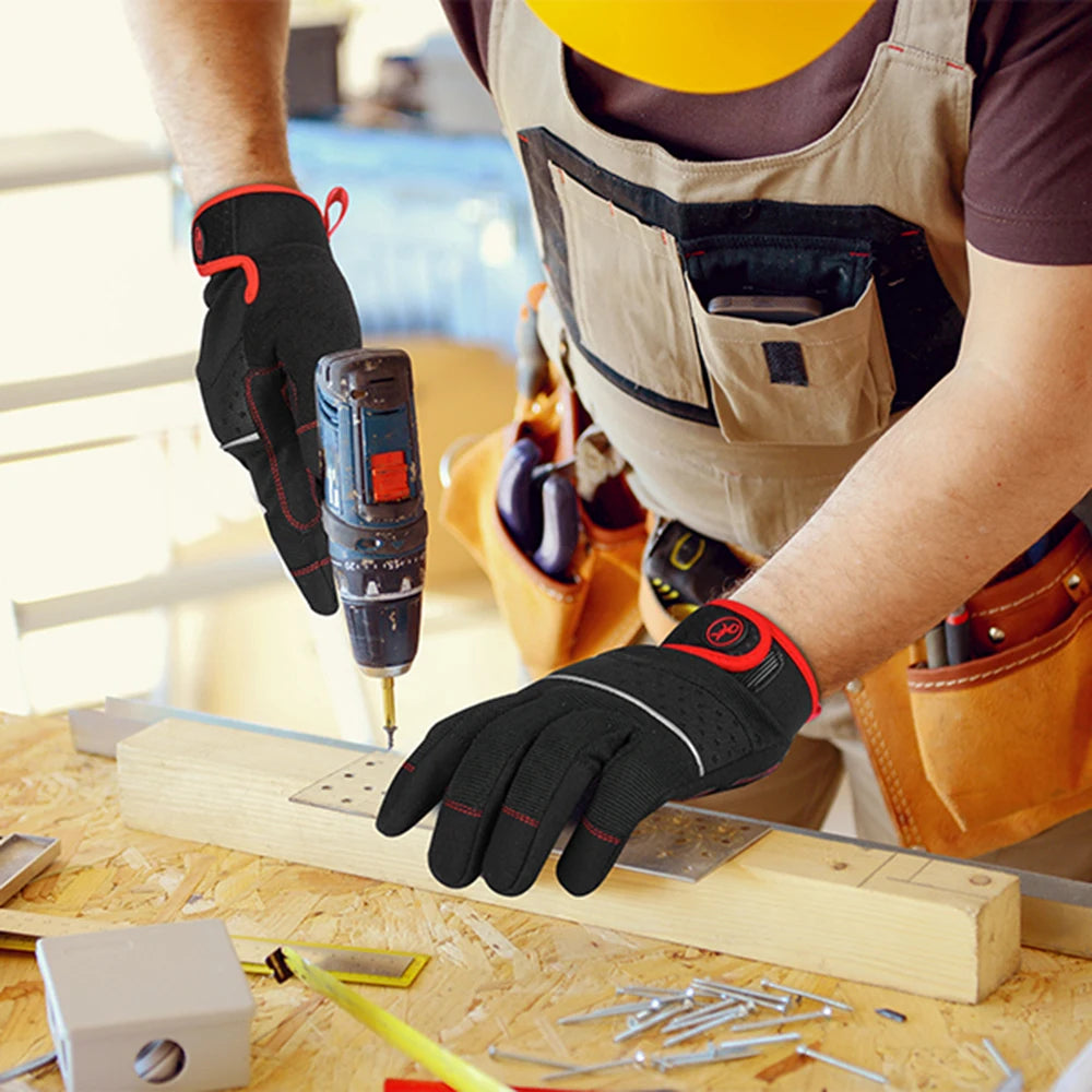 High Dexterity Work Gloves for Men -Touch Screen Compatible with Excellent Grip Mechanical Gloves for Multipurpose Utility