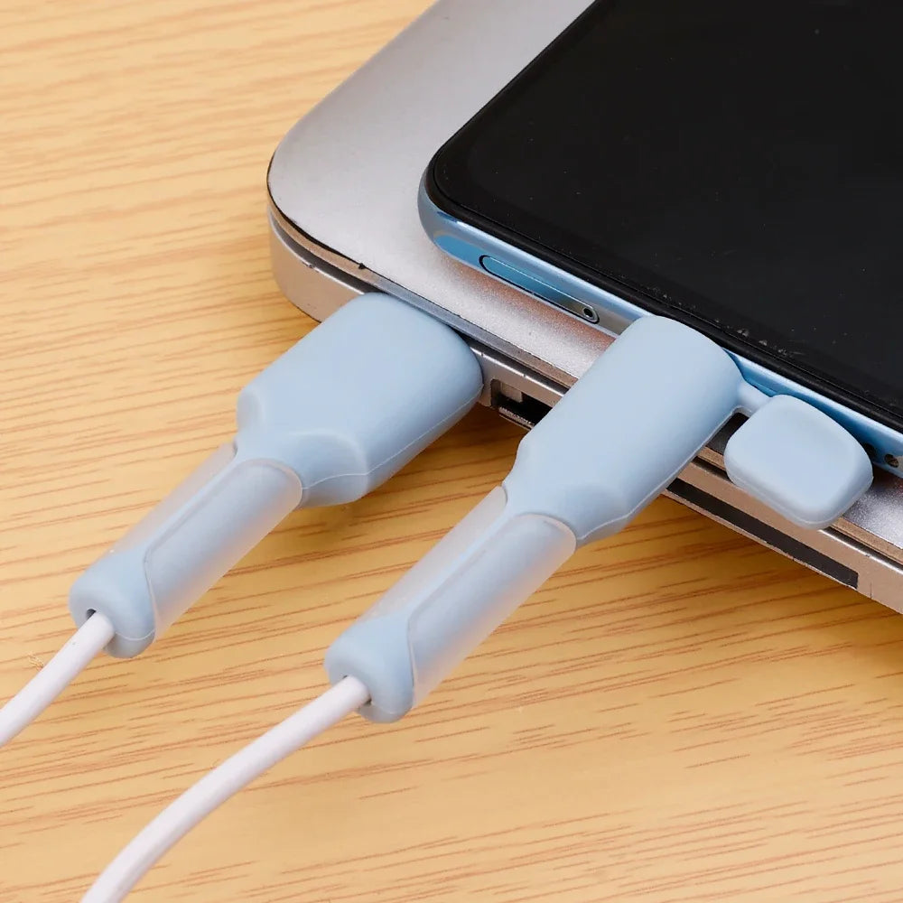 6-1PCS Charger Cable Protective Cap for Android Micro USB Type C Dustproof Cable Protector Cord Saver Data Line Silicone Cover