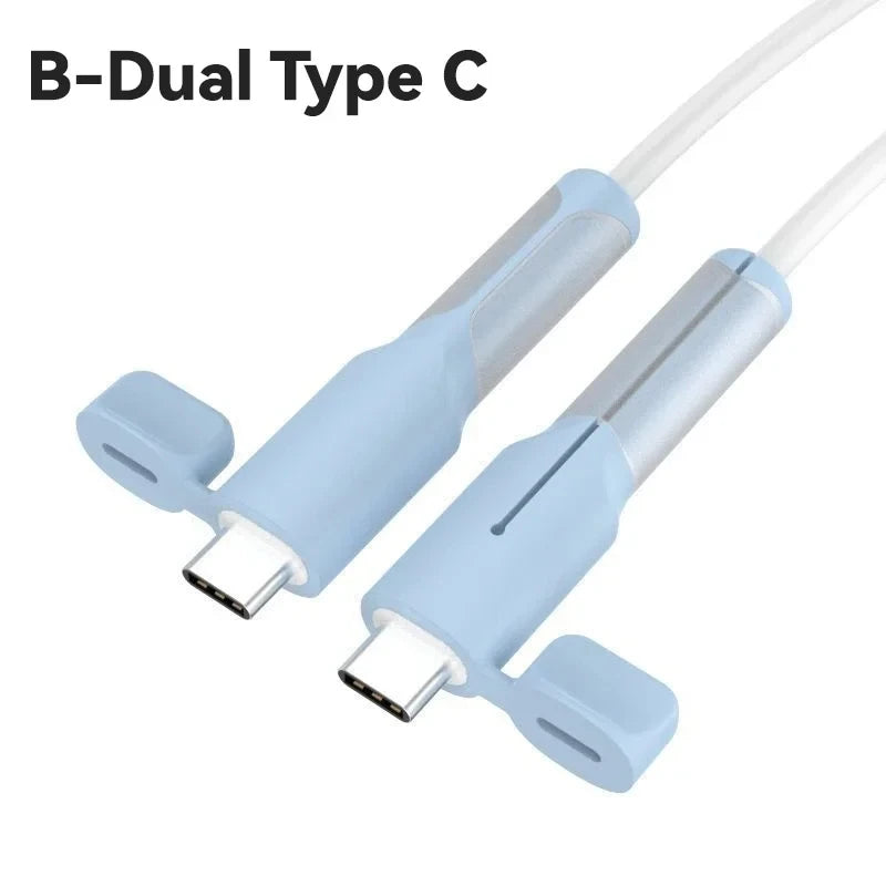 Silicone Cable Protector Type C Charger Dustproof Cover Charger Cable Protective Cap Cord Saver for IPhone 15 Xiaomi Huawei OPPO