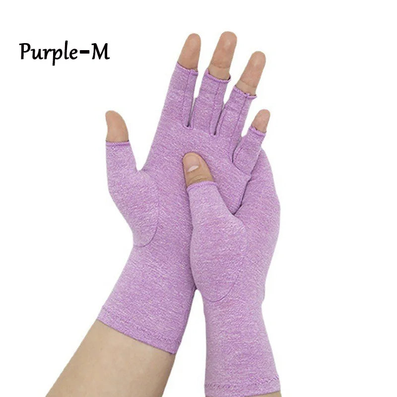 Touchscreen Arthritis Compression Gloves – Fingerless Hand Support for Swelling & Joint Stiffness