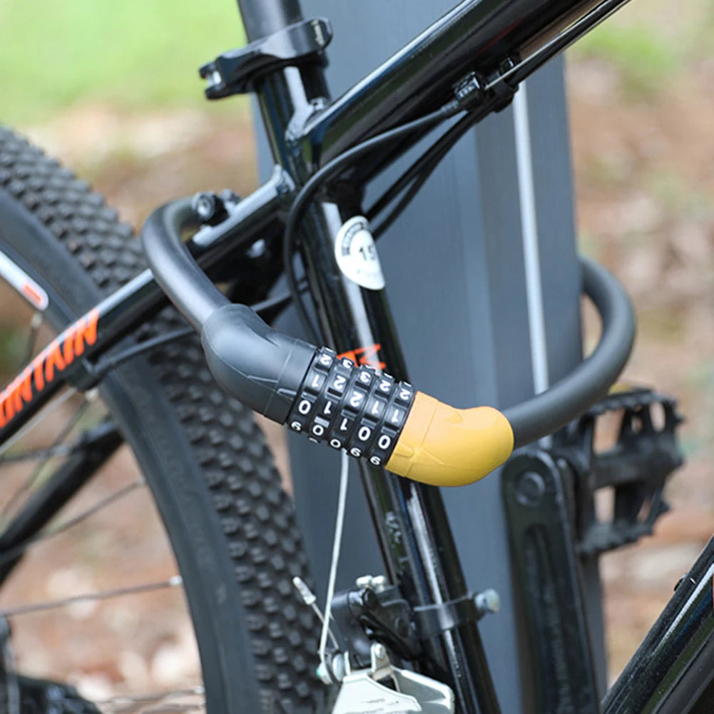 Bike Lock 5 Digit Code Combination Universal Bicycle Lock Bicycle Security Locking Equipment MTB Anti-theft Bike Accessories