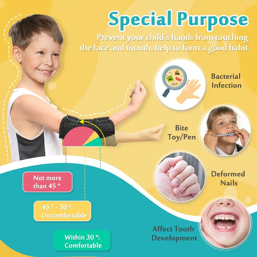 Child Elbow Splint – Cubital Tunnel Brace Arm Support for Nighttime & Injury Recovery