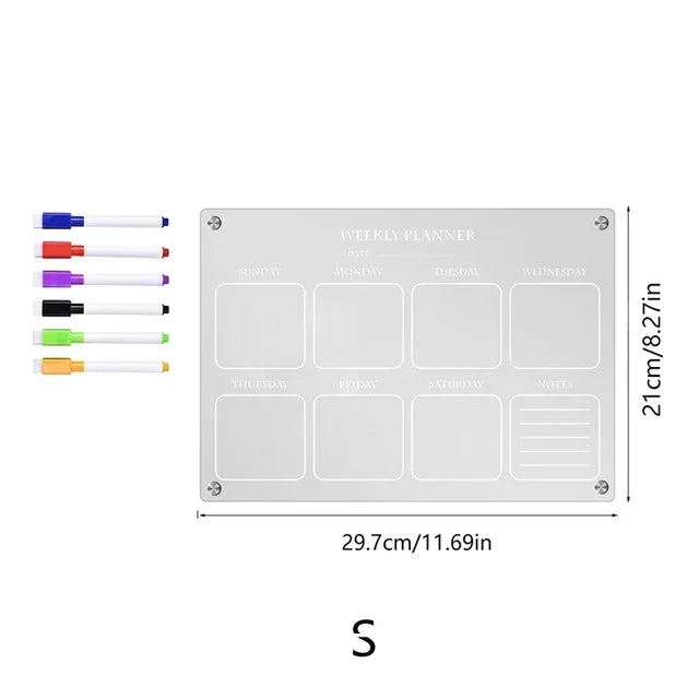 A4 Magnetic Calendar Board with Pens