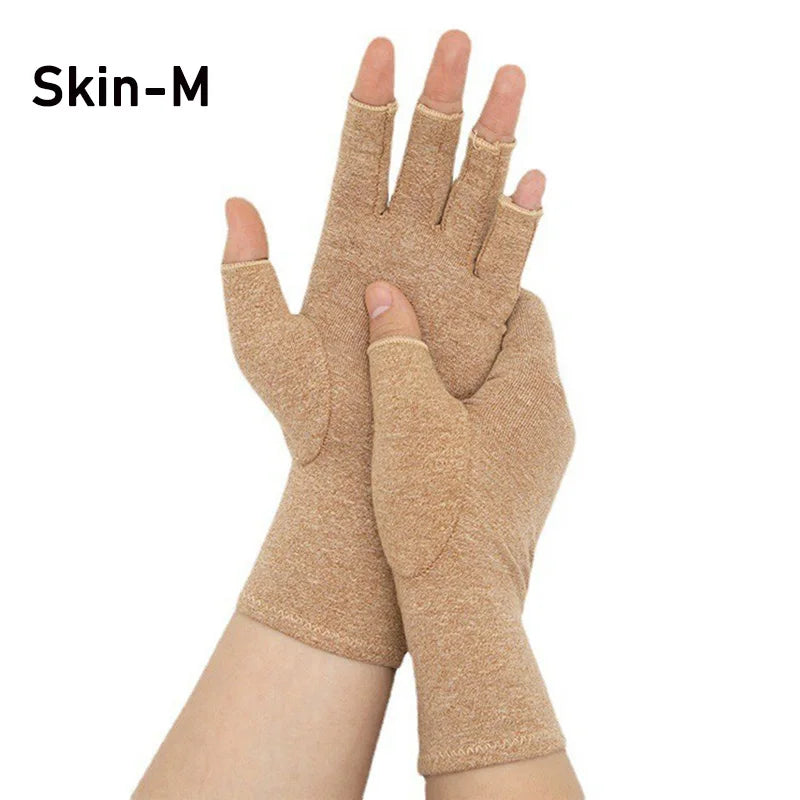 Touchscreen Arthritis Compression Gloves – Fingerless Hand Support for Swelling & Joint Stiffness