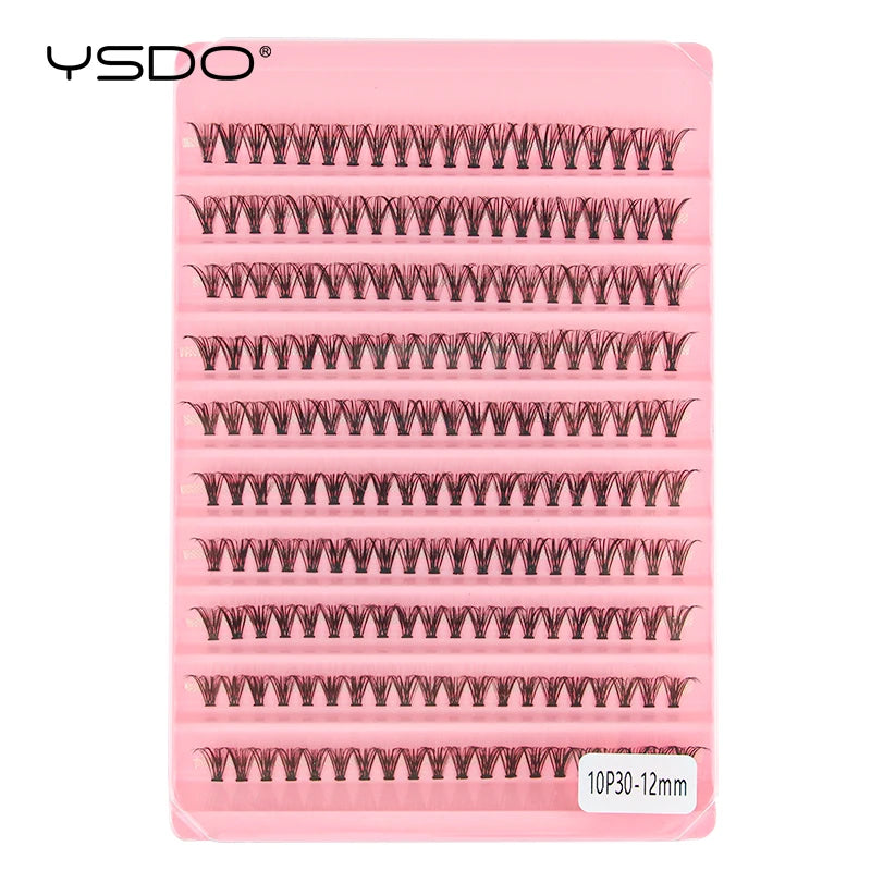 10/14 Rows Natural Eyelash Extension Premade Volume Fans Individual Lashes Mink False Eyelashes Cluster Lashes Makeup Cilia