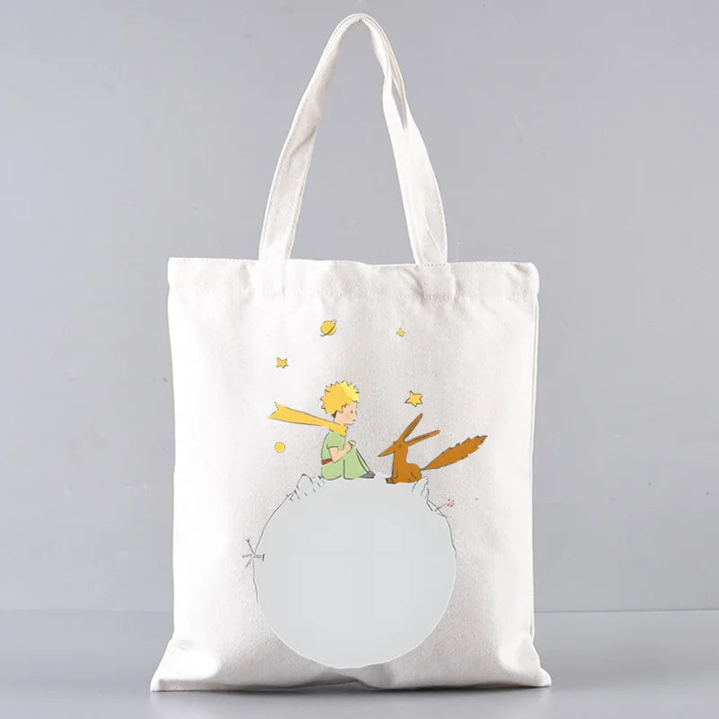 Little Prince Earth Space Y2K Art Harajuku Tote Set - Women's Spacious Shoulder Bag with Easy Access & Matching Clutch Pouch
