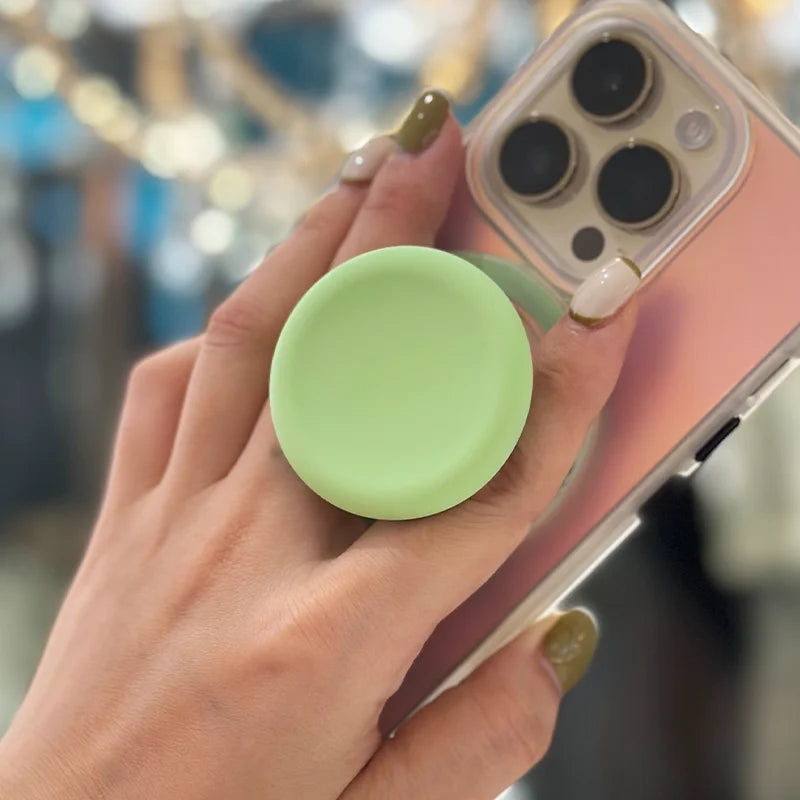 Oval Magnetic Phone Grip Stand Silicone Grip Holder For iPhone 16 15 14 13 12 MagSafe Finger Grip Stand Pocket Socket Pop Grip Tok